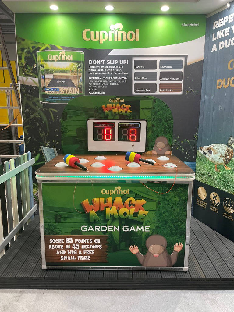 Branded whack a mole games