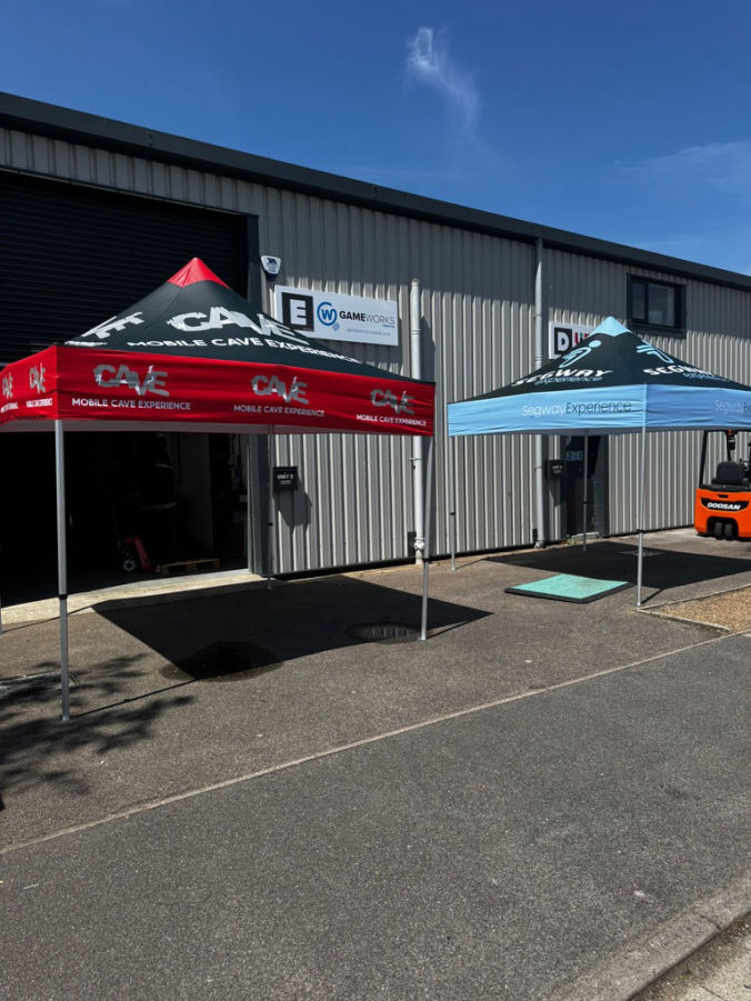 Branded printed gazebos & flags