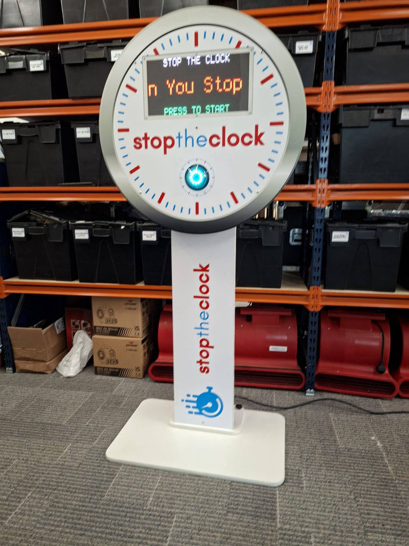 Branded stop the clock game