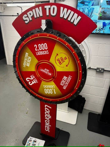 Ladbrokes spinning prize wheel