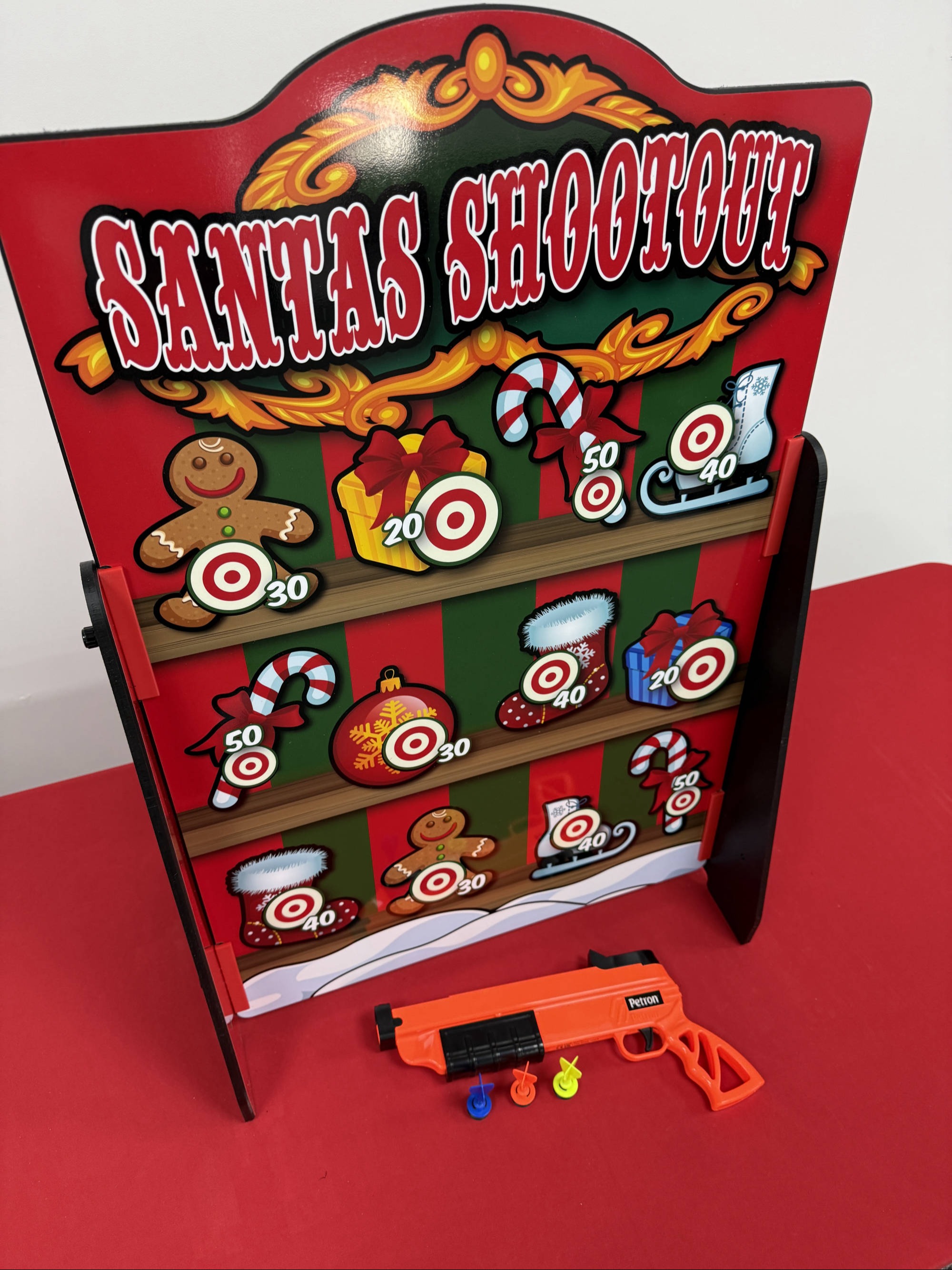 Santas shootout side stall games