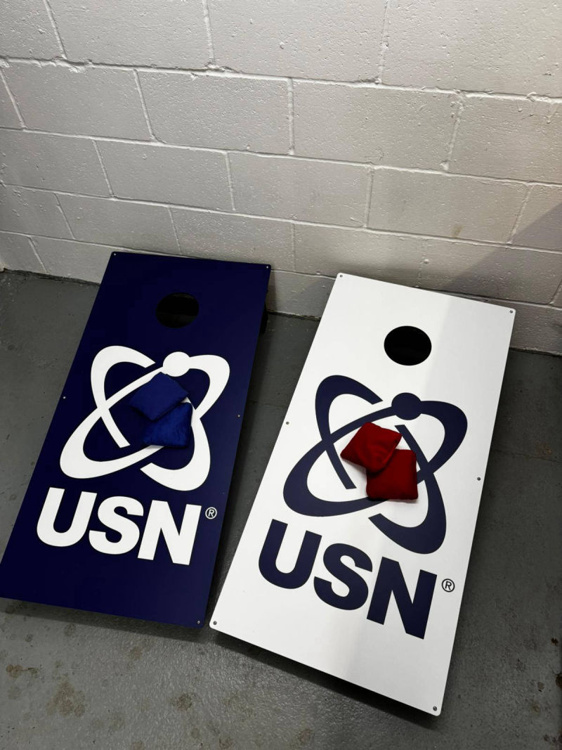Branded corn hole games