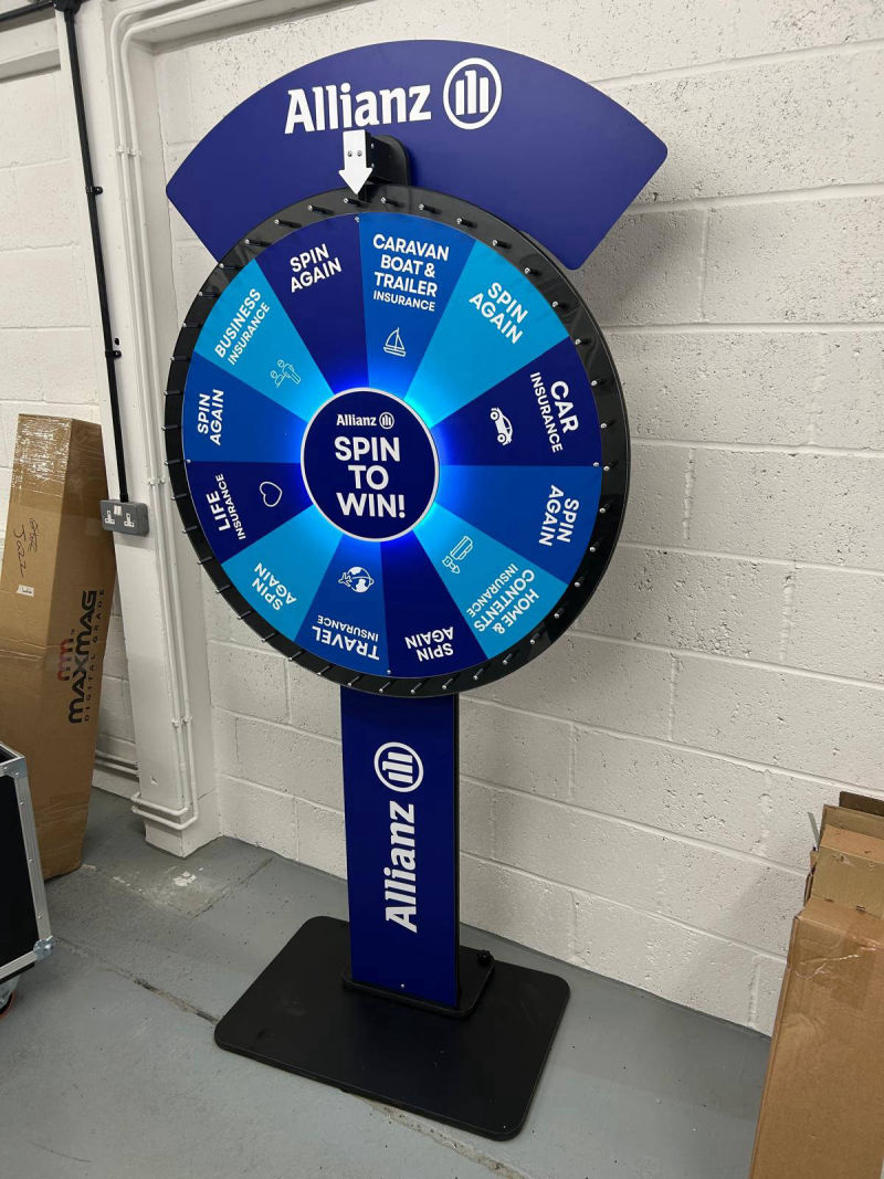 Spinning prize wheels for events
