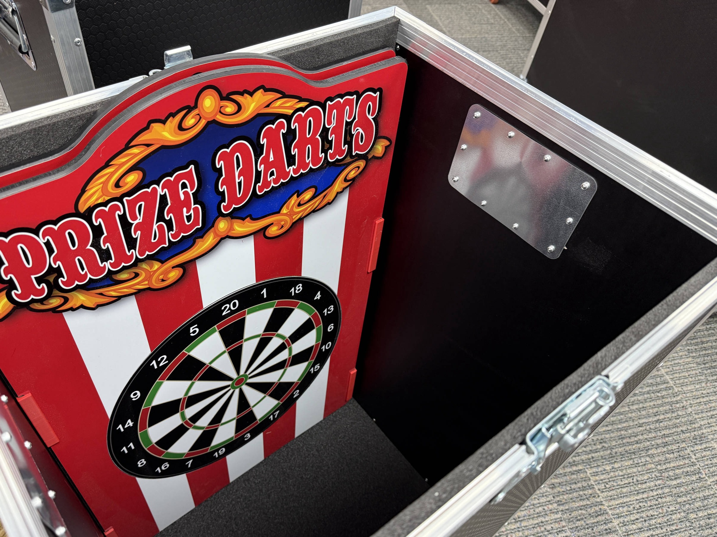 Flight cased side stall games