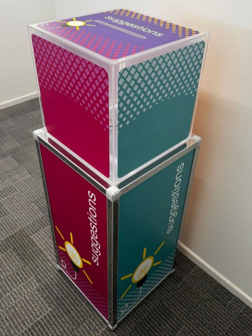 Branded suggestion boxes