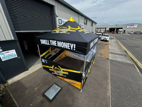 Fully branded marquees and pop up gazebos