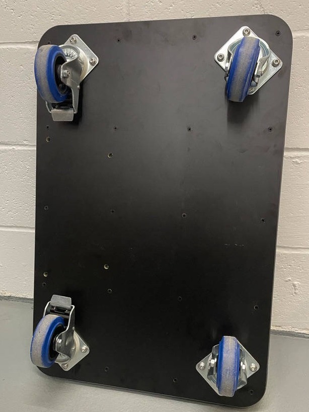 Wheeled prize wheel base