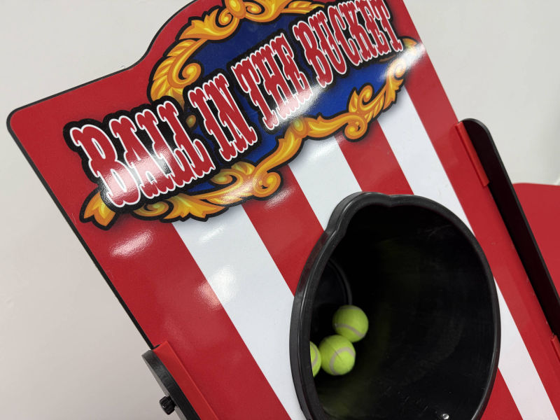 Ball in the bucket carnival game