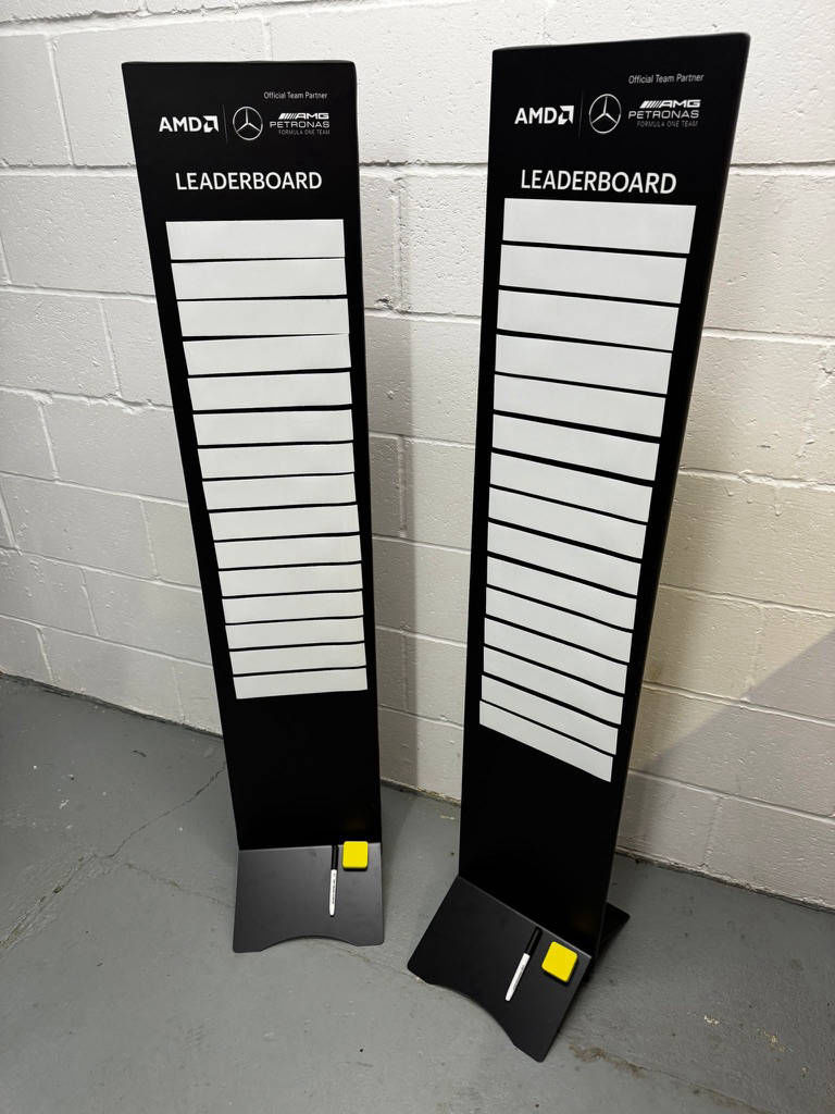 Top gear style leader board top laps