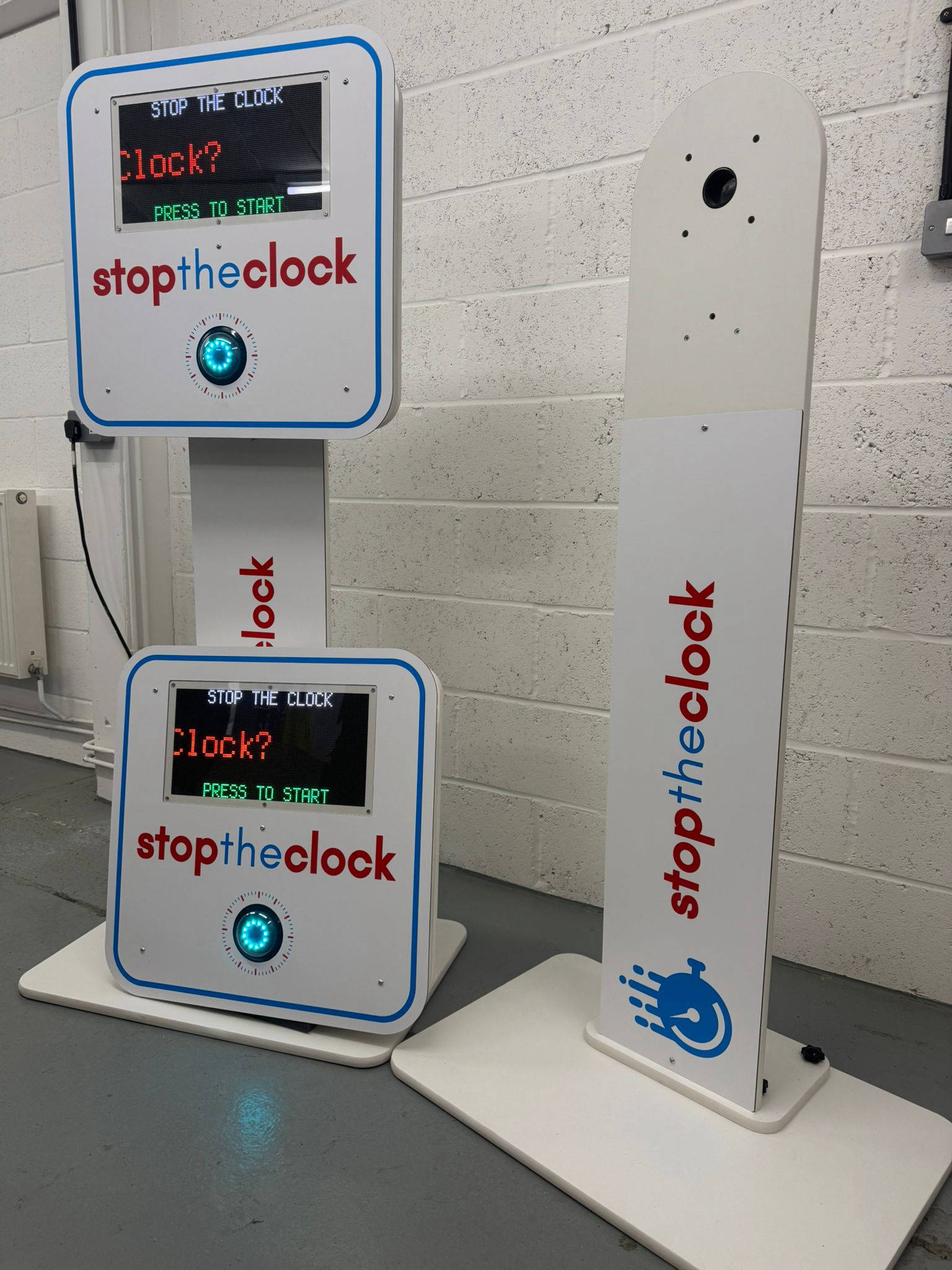 Portable stop the clock games
