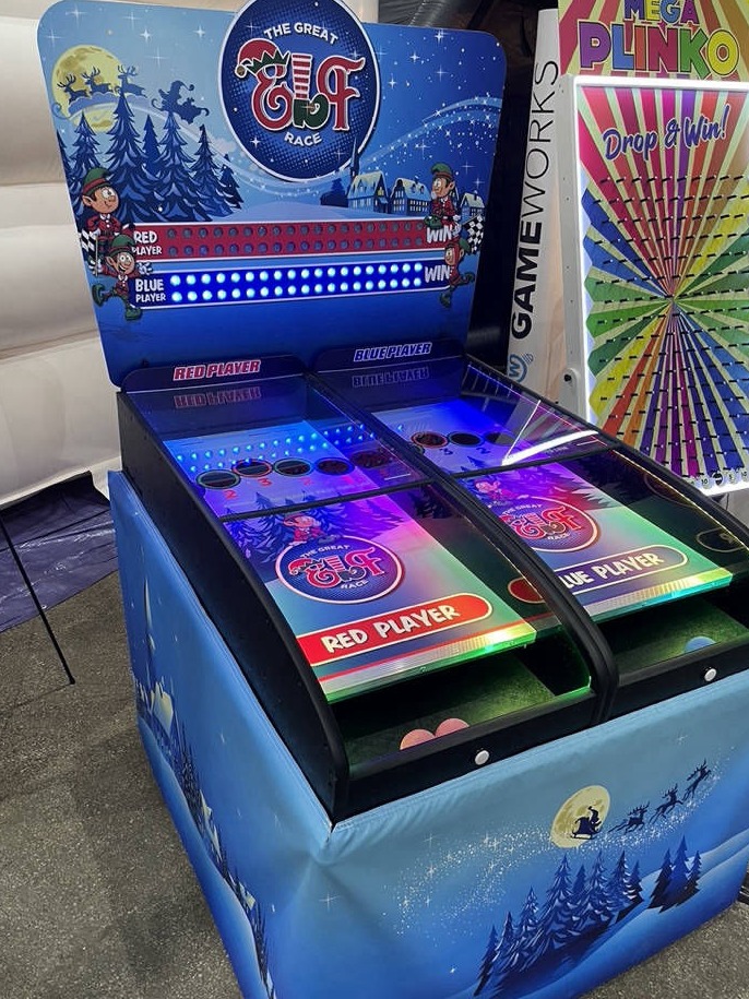 Neon LED halo prize wheel upgrade