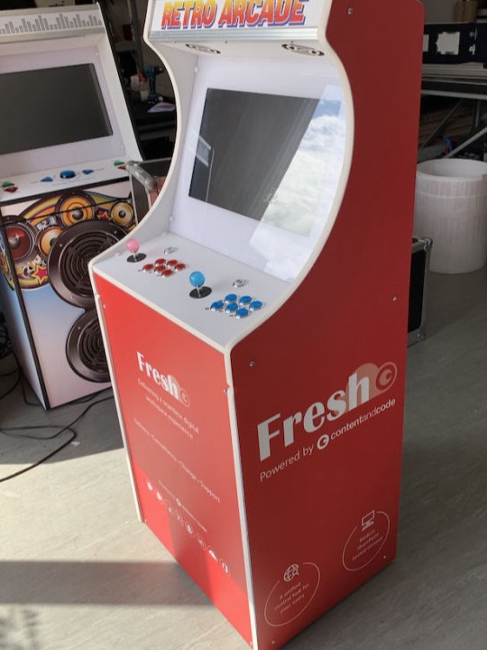 Sit down cocktail and coffee table arcade machines