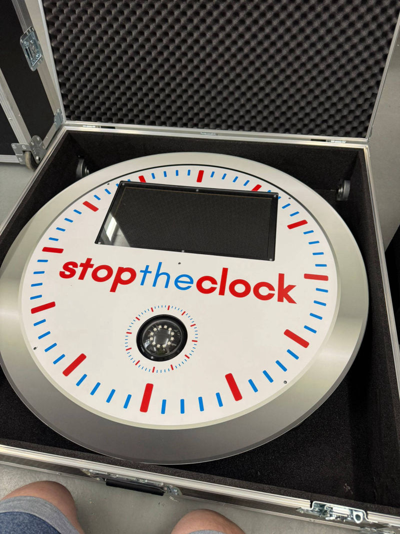 Stop the clock game flight case