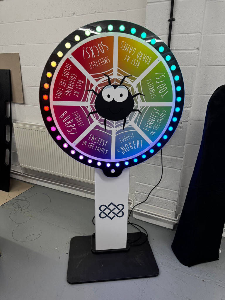 Giant electronic prize wheel