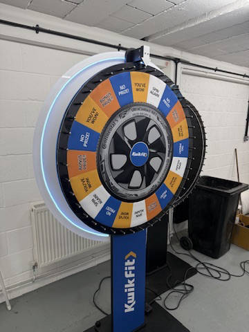 Prize wheel for kwik fit