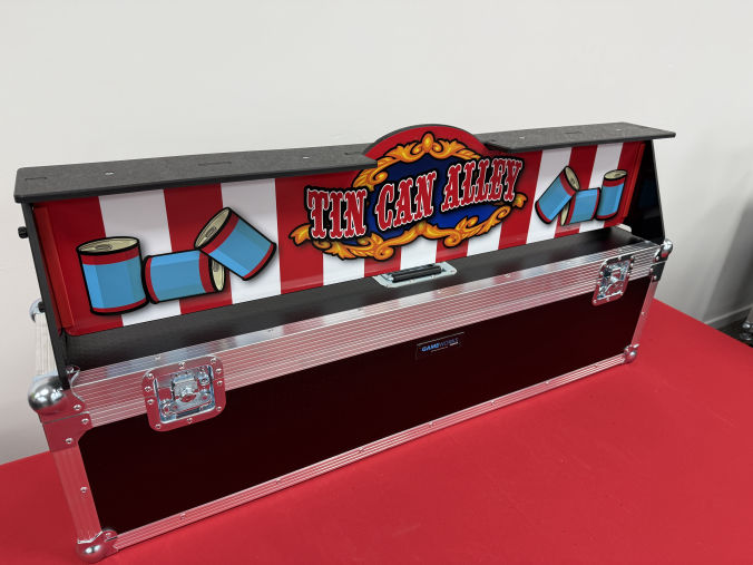 Flight cases for table top side stall games